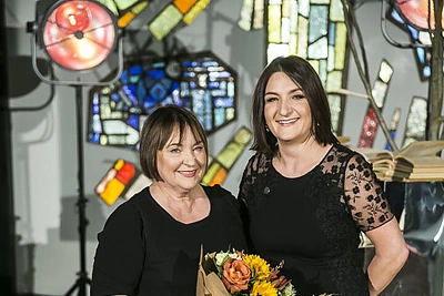 Austėja Landsbergienė su mama