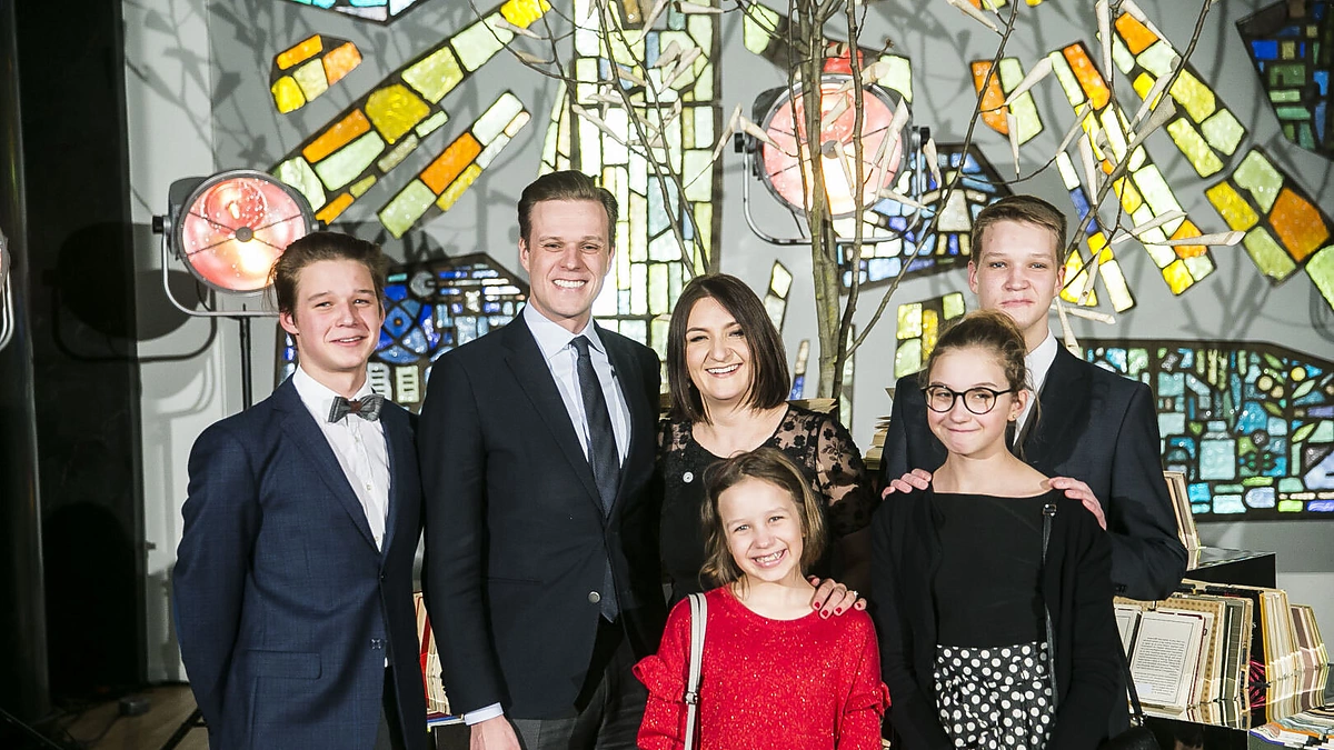 Austėja Landsbergienė su šeima