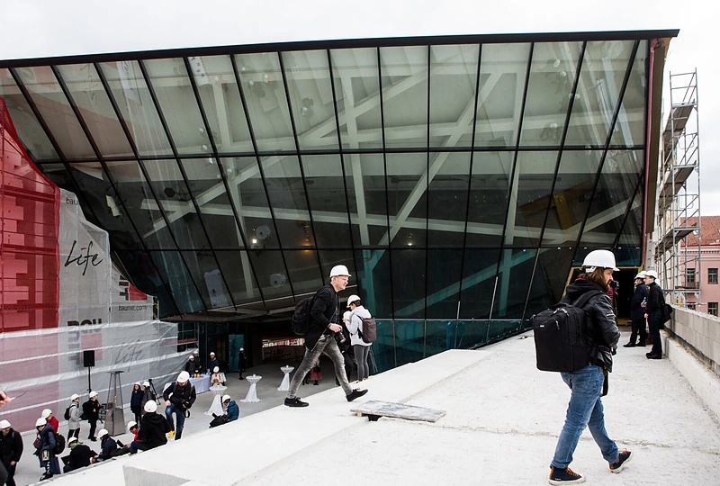 MO muziejaus būsimo atidarymo proga surengtos spaudos konferencijos akimirkos