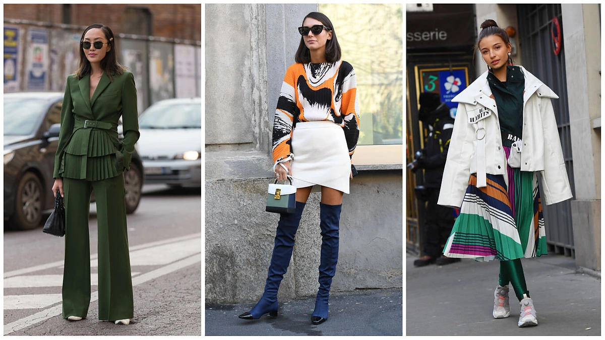 Plisuotų drabužių deriniai