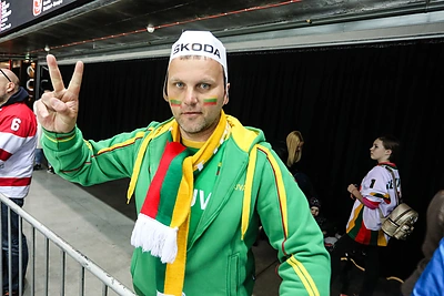 Ledo ritulio rungtynių Lietuva - Estija akimirka