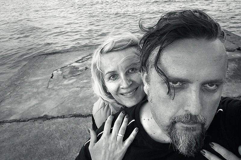 Andrius Miežis su žmona Lolita