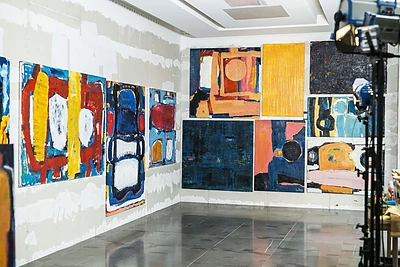 Eigirdo Scinsko parodos atidarymo akimirka