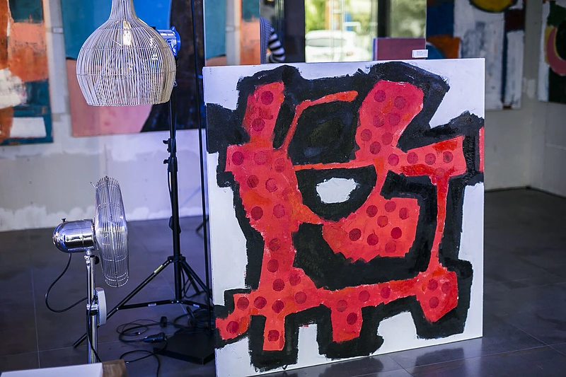 Eigirdo Scinsko parodos atidarymo akimirka