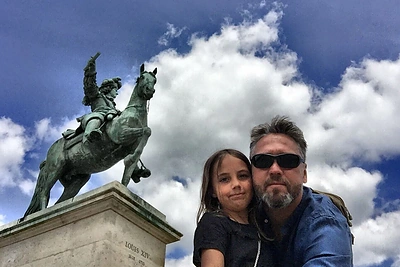 Rimas Bružas su dukra Marija