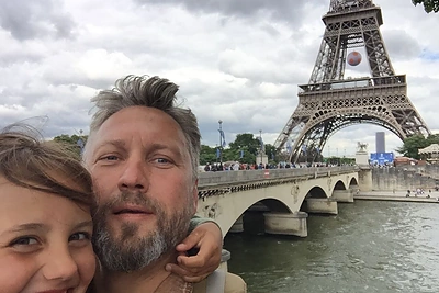 Rimas Bružas su dukra Marija