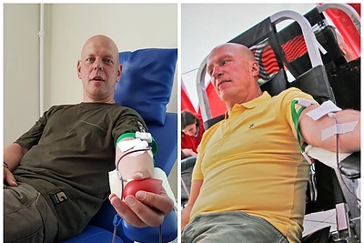 Gabrielius Liaudanskas-Svaras ir Egidijus Sipavičius / Akcijos „Vienas kraujas“ nuotr.