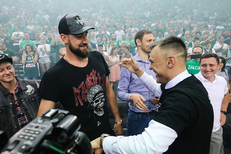 Jonas Valančiūnas ir Šarūnas Jasikevičius