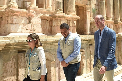 Princas Williamas viešėjo Jordanijoje