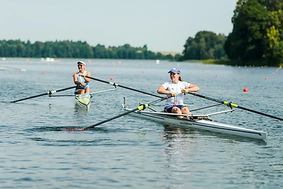 Irklavimo meistrų regatos „Rowing Masters Sprint“ akimirka