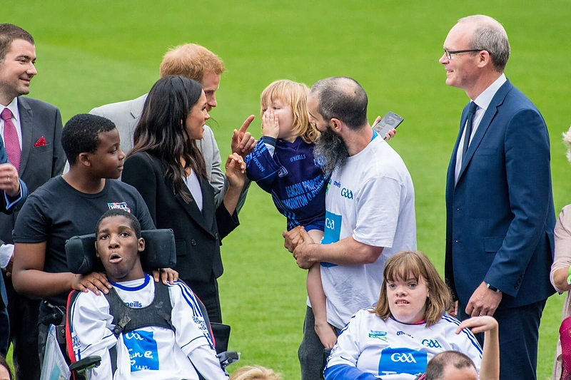 Princo Harry ir Meghan Markle susitikimas su vaikais