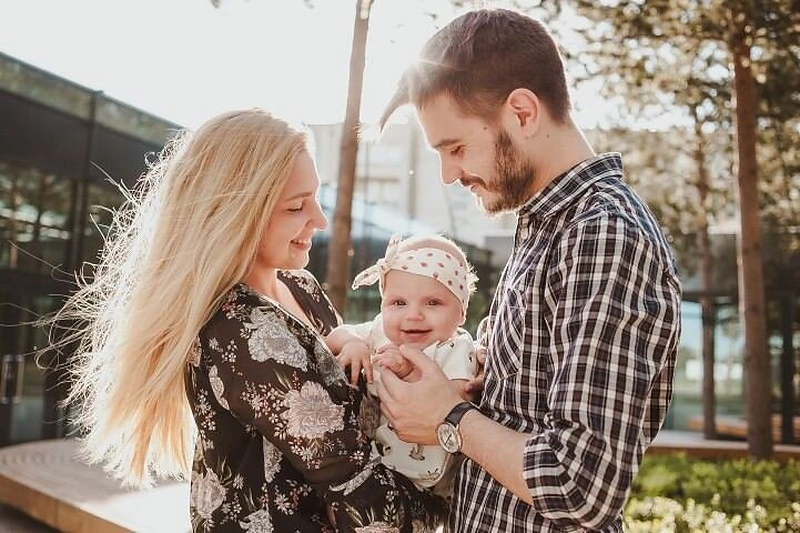 Benediktas Jonuška su žmona Vilija ir dukra Elena