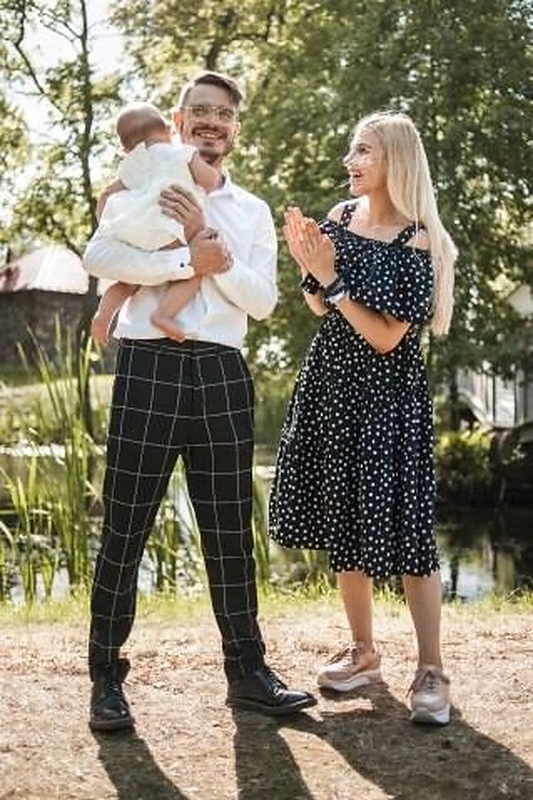 Benediktas Jonuška su žmona Vilija ir dukra Elena