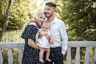 Benediktas Jonuška su žmona Vilija ir dukra Elena