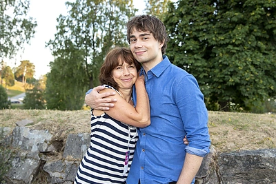 Alexanderis Rybakas su mama Natasha