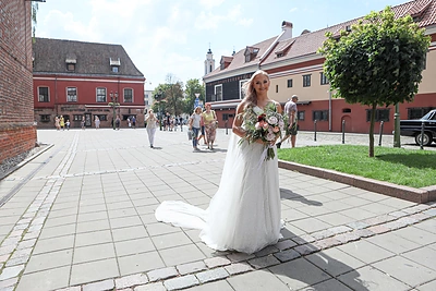 Martyno Kavaliausko ir Rusnės Jankauskytės vestuvės / Eriko Ovčarenko / BNS nuotr.