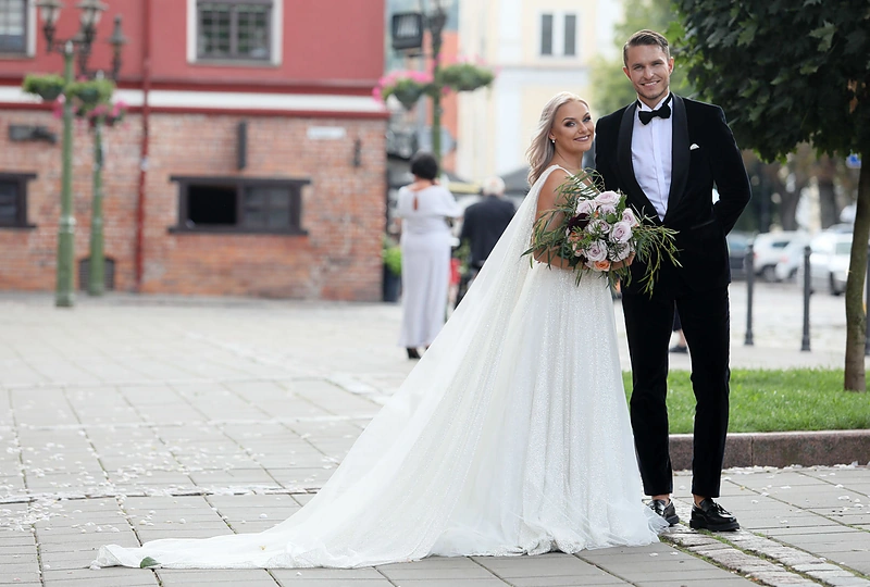 Martyno Kavaliausko ir Rusnės Jankauskytės vestuvės / Eriko Ovčarenko / BNS nuotr.