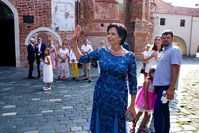 Algirdo Butkevičiaus anūko krikštynų akimirka