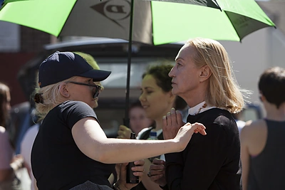 Kadras iš filmo „Pilis“ užkulisių