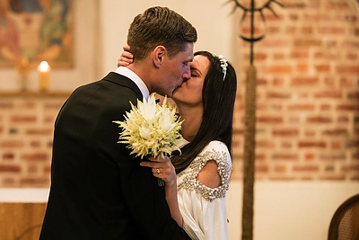 Mariaus Žaliūko ir Noros Sudarytės vestuvių akimirka