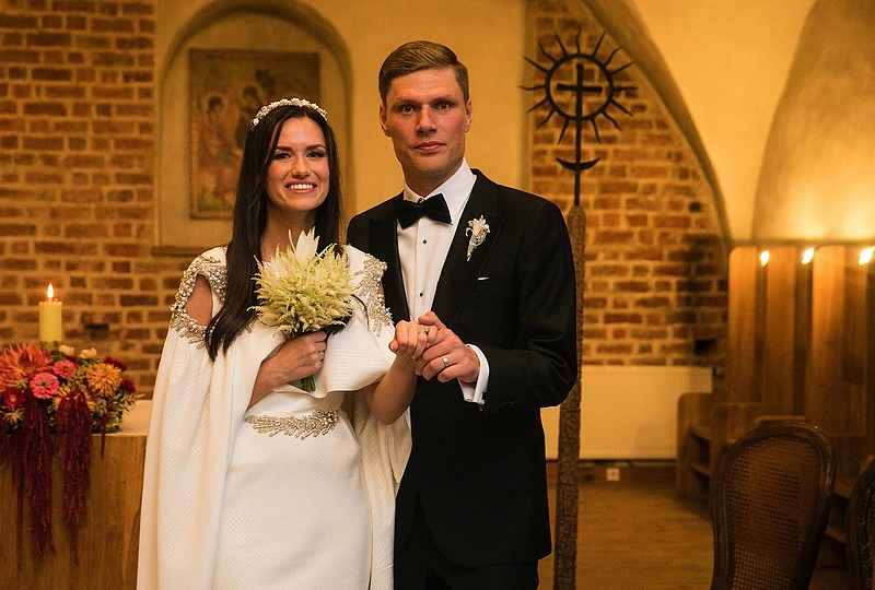 Mariaus Žaliūko ir Noros Sudarytės vestuvių akimirka