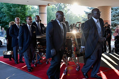 Arethos Franklin laidotuvės / AFP/„Scanpix“ nuotr.