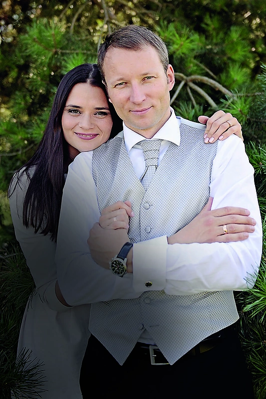 Agnė Šerkšnienė su vyru Andriumi