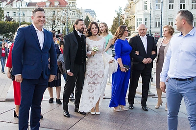 Aktorės Valdos Bičkutės ir poeto Mindaugo Valiuko vestuvių akimirkos