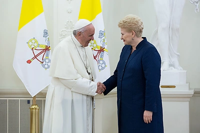 Popiežiaus Pranciškaus ir Dalios Grybauskaitės susitikimas / Juliaus Kalinsko / 15min nuotr.