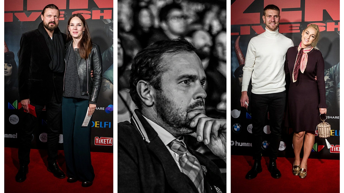 Valda Bičkutė su vyru Mindaugu, Jogaila Morkūnas, Mantas ir Indrė Stonkai