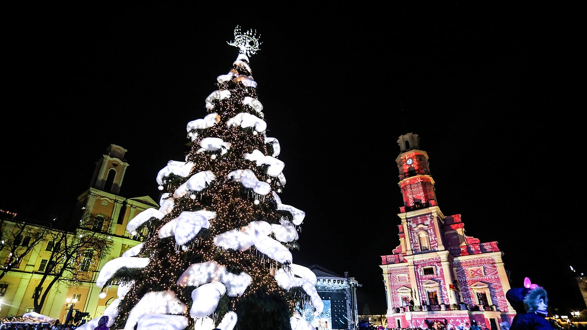 Kauno eglės įžiebimas/Teodoro Biliūno nuotr.