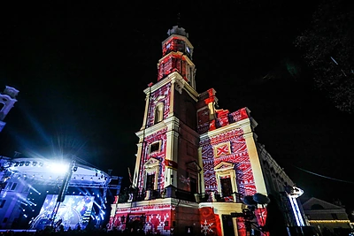 Kauno eglės įžiebimo akimirka/Teodoro Biliūno nuotr.