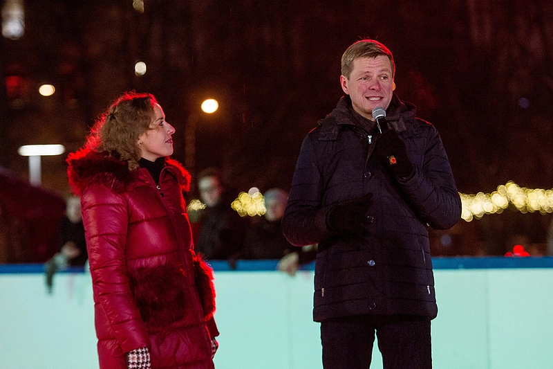 Lukiškių aikštėje – kalėdinė čiuožykla/Pauliaus Peleckio nuotr.