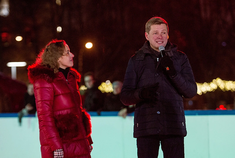 Lukiškių aikštėje – kalėdinė čiuožykla/Pauliaus Peleckio nuotr.