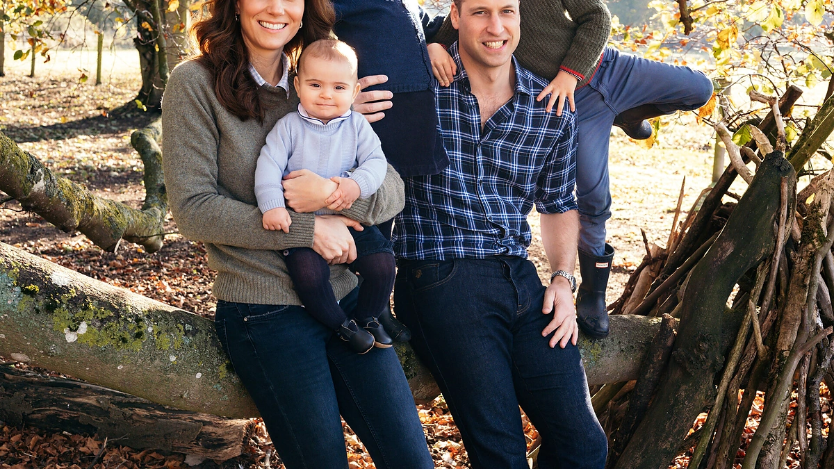 Princas Williamas ir Catherine Middleton su vaikais George'u, Charlotte ir Louisu