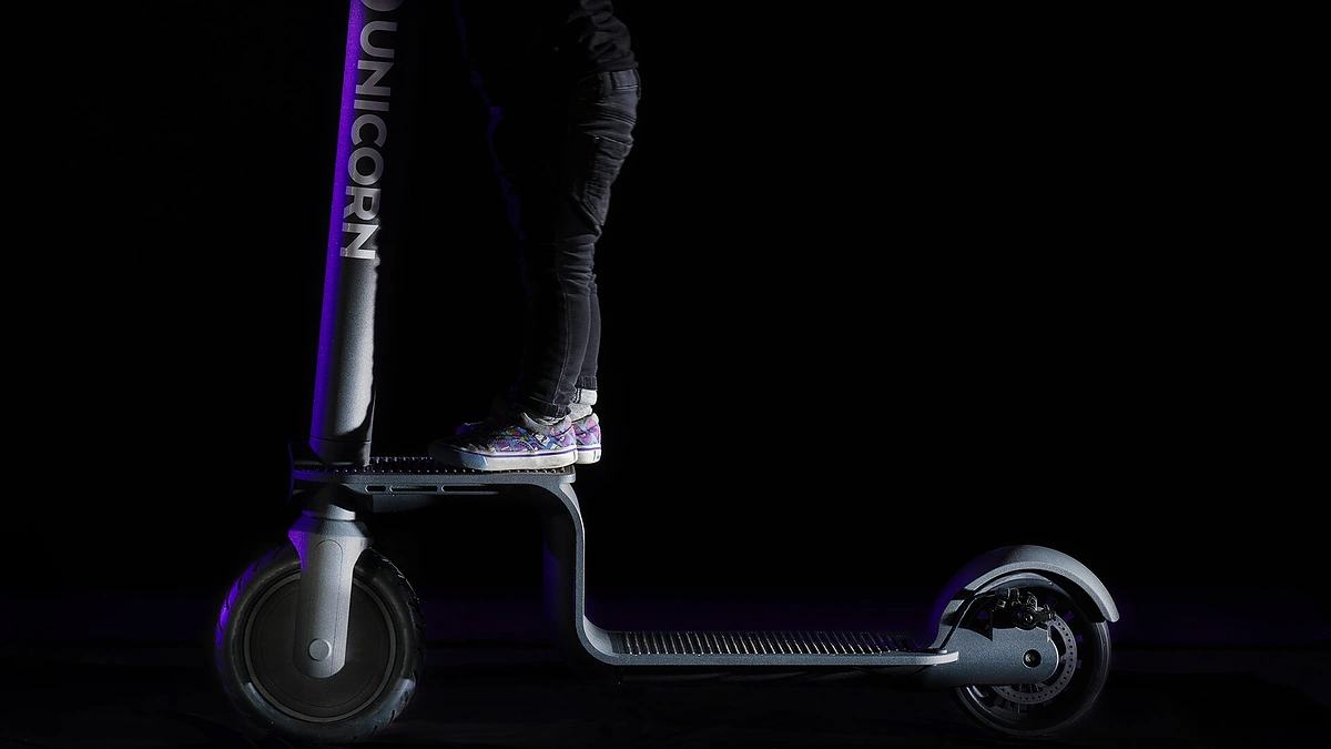 Elektrinį paspirtukas „Unicorn” / D. Petrulaičio nuotr.