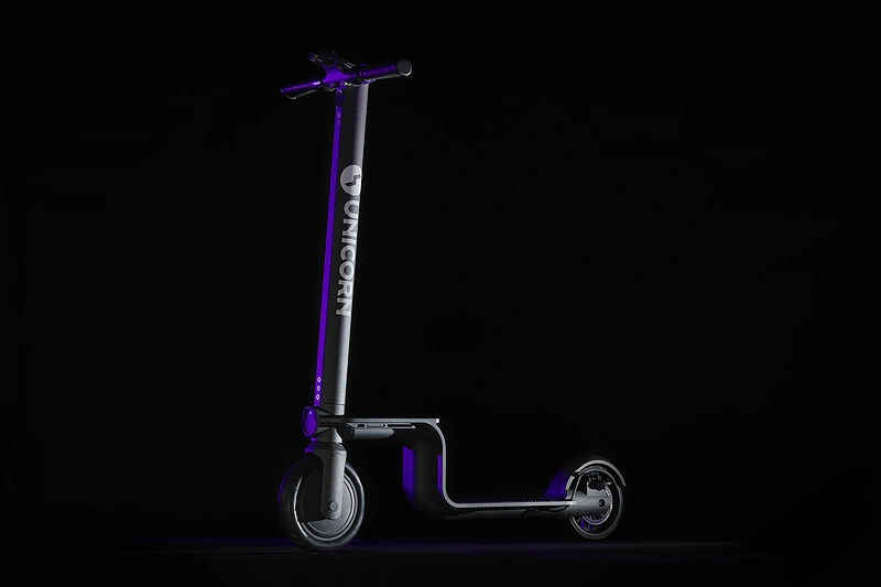 Elektrinį paspirtukas „Unicorn” / D. Petrulaičio nuotr.