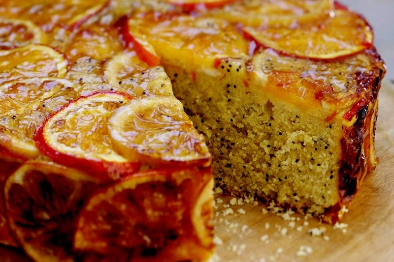 Aguonų pyragas su mandarinais