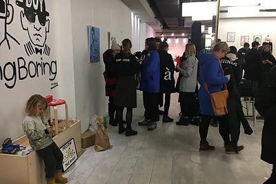 Menininkų duetas „Egyboy“ parodos atidarymas/Organizatorių nuotr.