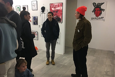 Menininkų duetas „Egyboy“ parodos atidarymas/Organizatorių nuotr.