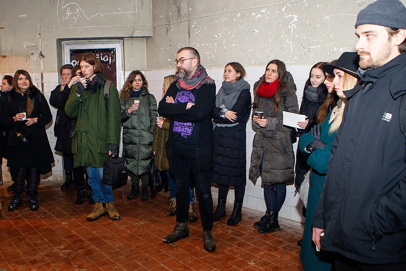 Magistrantų parodos „Cremo“ atidaymo akimirka/ Pauliaus Peleckio nuotr.