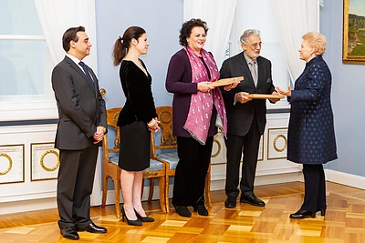 Dalia Grybauskaitė susitiko su pasaulinio garso tenoru Placido Domingo