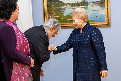 Dalia Grybauskaitė susitiko su pasaulinio garso tenoru Placido Domingo