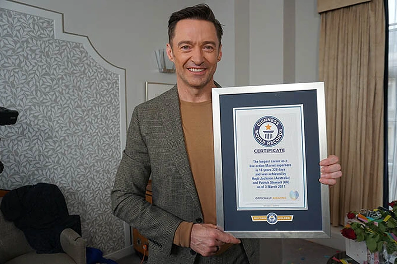 Hugh Jackmanui įteiktas Gineso rekordas / Organizatorių nuotr.