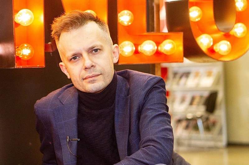 Andrius Tapinas pasakoja apie naujausią savo knygą/Pauliaus Peleckio nuotr.