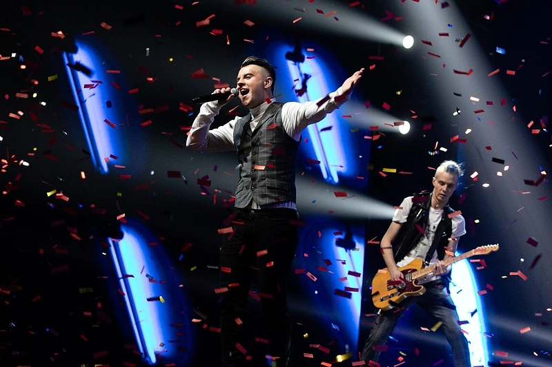 Grupė „Good Time Boys“ „X Faktoriaus“ finale/Teodoro Biliūno nuotr.