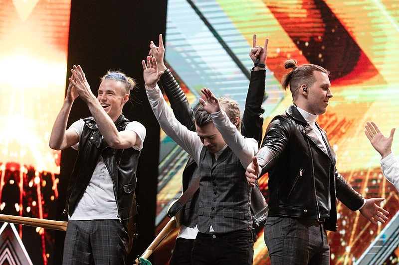 Grupė „Good Time Boys“ „X Faktoriaus“ finale/Teodoro Biliūno nuotr.