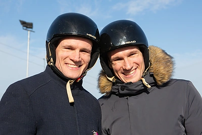 Žiemą vaikai tradiciškai palydi ant slidžių / G. Skaraitienės nuotr.