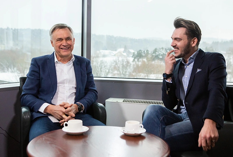 Robertas Dargis laidoje „Džentelmenų pokalbiai“/Gretos Skaraitienės nuotr.