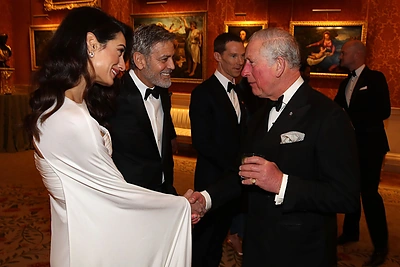 George'as ir Amal Clooney Bekingemo rūmuose/Vida Press nuotr.